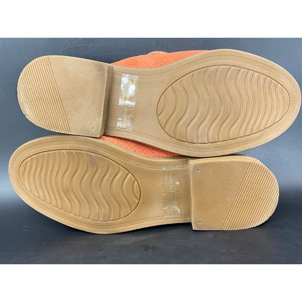 Coldwater Creek "Walk With Me" Orange Women's Size 6.5M Slides Suede Slip On - Picture 10 of 10